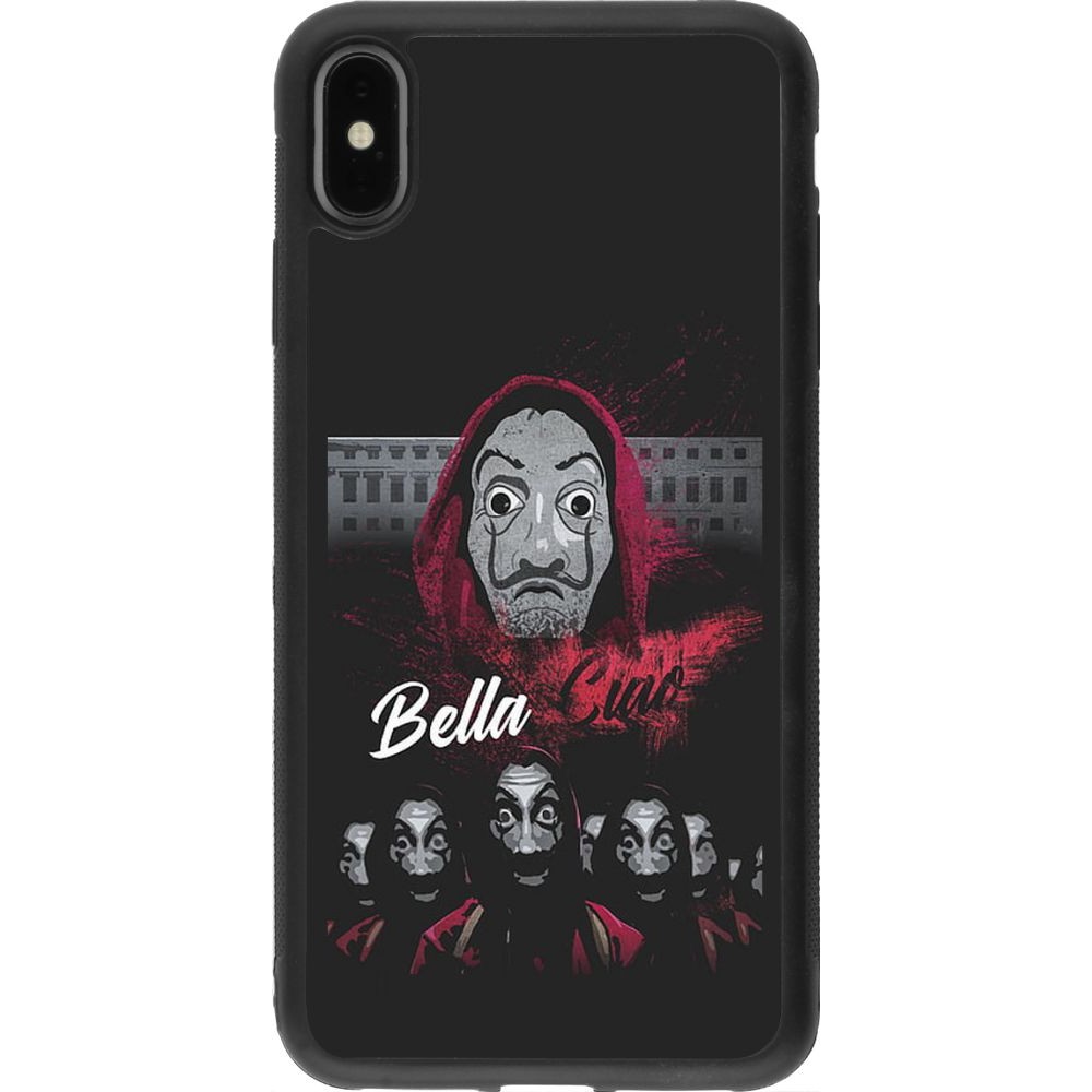 Hülle iPhone Xs Max - Silikon schwarz Bella Ciao