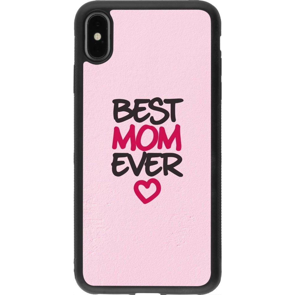 Coque iPhone Xs Max - Silicone rigide noir Best Mom Ever 2
