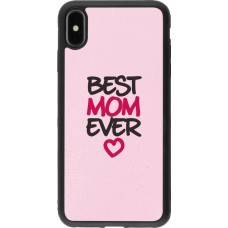 Coque iPhone Xs Max - Silicone rigide noir Best Mom Ever 2