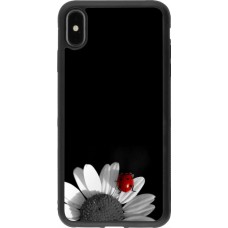 Hülle iPhone Xs Max - Silikon schwarz Black and white Cox