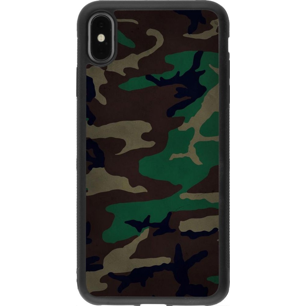 Hülle iPhone Xs Max - Silikon schwarz Camouflage 3