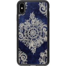 Hülle iPhone Xs Max - Silikon schwarz Cream Flower Moroccan