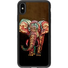 Coque iPhone Xs Max - Silicone rigide noir Elephant 02