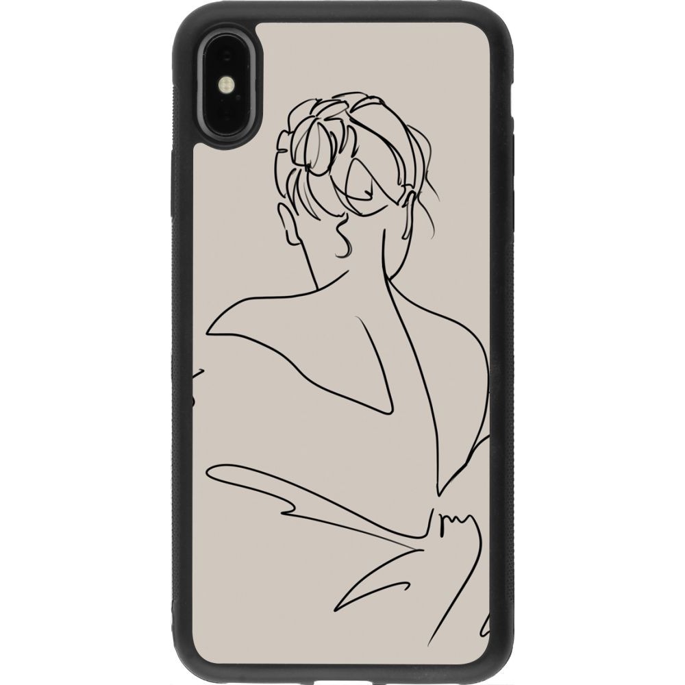 Coque iPhone Xs Max - Silicone rigide noir Salnikova 05