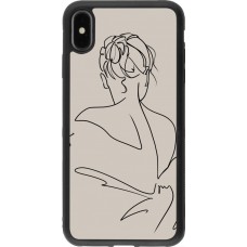 Coque iPhone Xs Max - Silicone rigide noir Salnikova 05