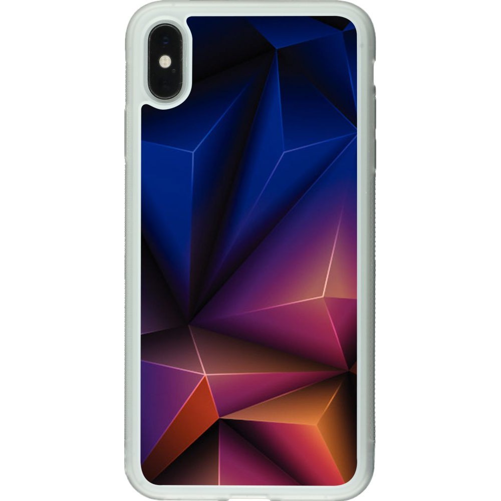 Hülle iPhone Xs Max - Silikon transparent Abstract Triangles 