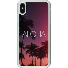 Hülle iPhone Xs Max - Silikon transparent Aloha Sunset Palms