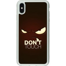 Coque iPhone Xs Max - Silicone rigide transparent Angry Dont Touch