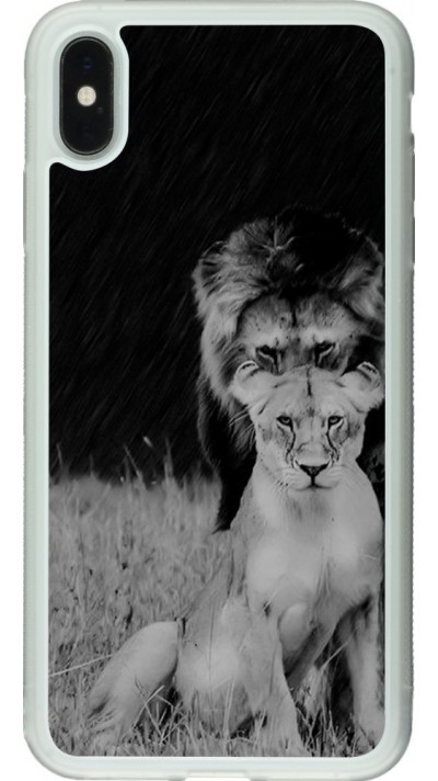 Coque iPhone Xs Max - Silicone rigide transparent Angry lions