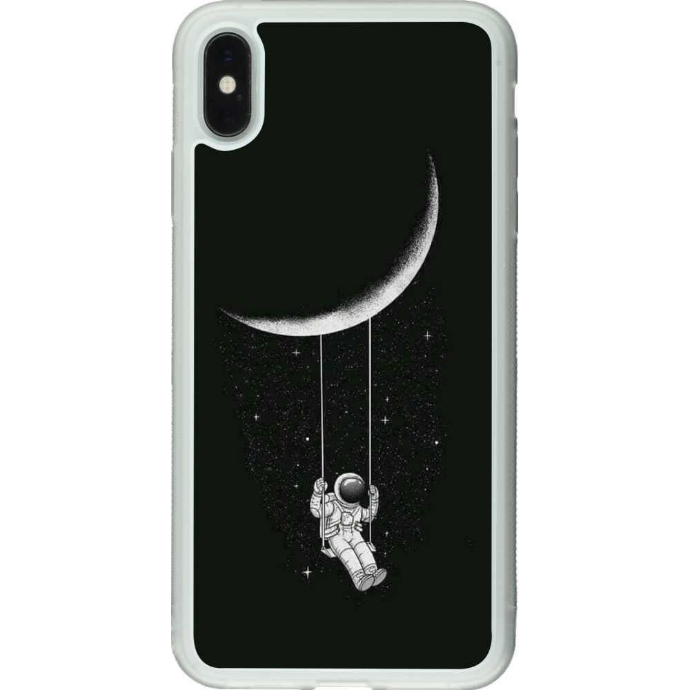 Coque iPhone Xs Max - Silicone rigide transparent Astro balançoire