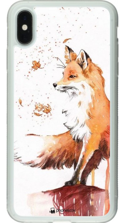 Coque iPhone Xs Max - Silicone rigide transparent Autumn 21 Fox