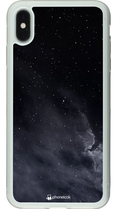 Coque iPhone Xs Max - Silicone rigide transparent Black Sky Clouds