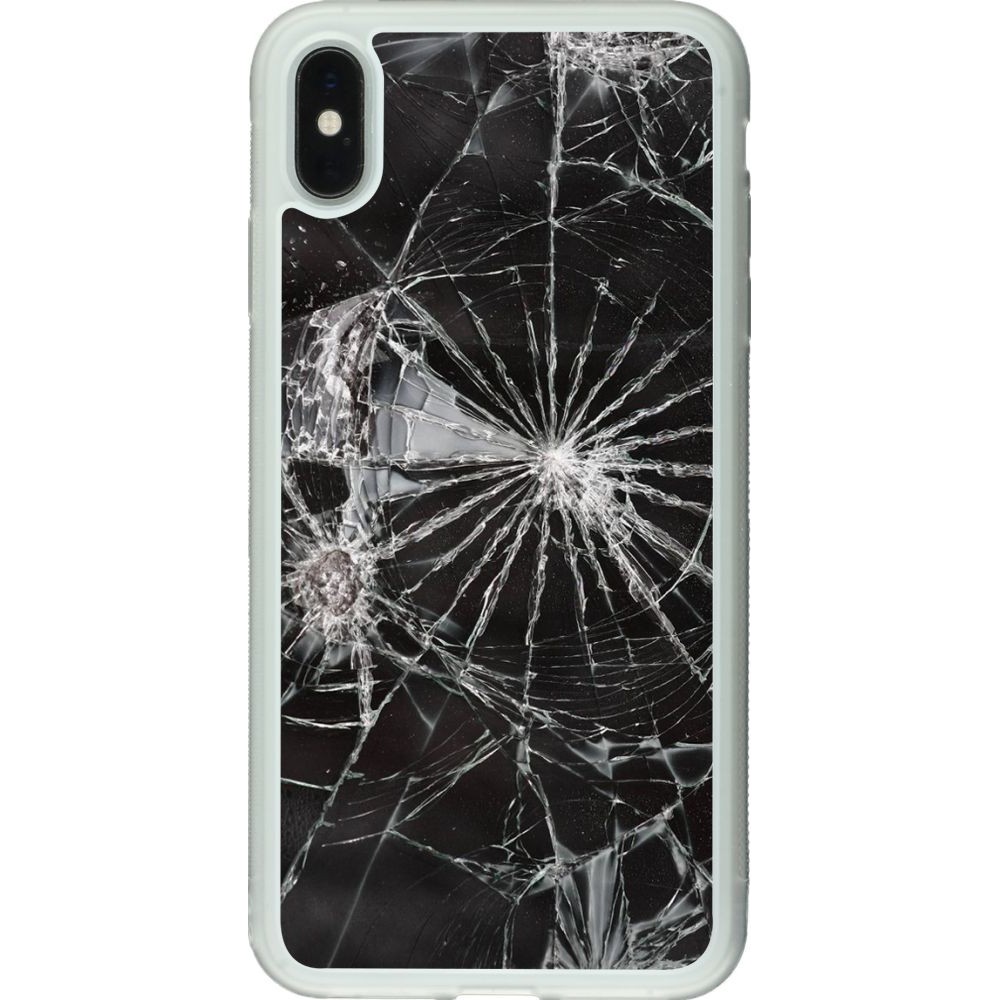 Hülle iPhone Xs Max - Silikon transparent Broken Screen