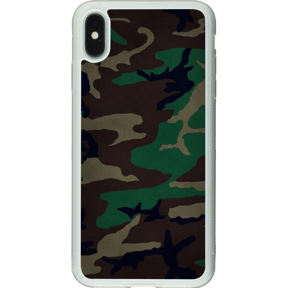 Hülle iPhone Xs Max - Silikon transparent Camouflage 3