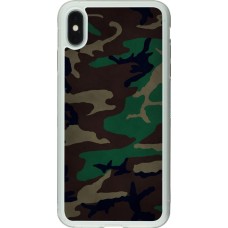 Coque iPhone Xs Max - Silicone rigide transparent Camouflage 3