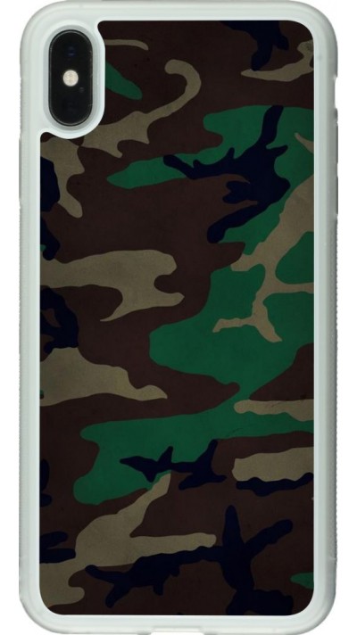 Coque iPhone Xs Max - Silicone rigide transparent Camouflage 3