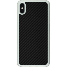 Hülle iPhone Xs Max - Silikon transparent Carbon Basic