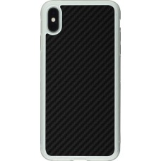 Coque iPhone Xs Max - Silicone rigide transparent Carbon Basic