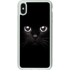 Coque iPhone Xs Max - Silicone rigide transparent Cat eyes