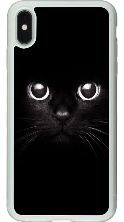 Coque iPhone Xs Max - Silicone rigide transparent Cat eyes