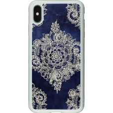 Coque iPhone Xs Max - Silicone rigide transparent Cream Flower Moroccan