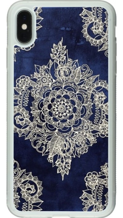 Hülle iPhone Xs Max - Silikon transparent Cream Flower Moroccan