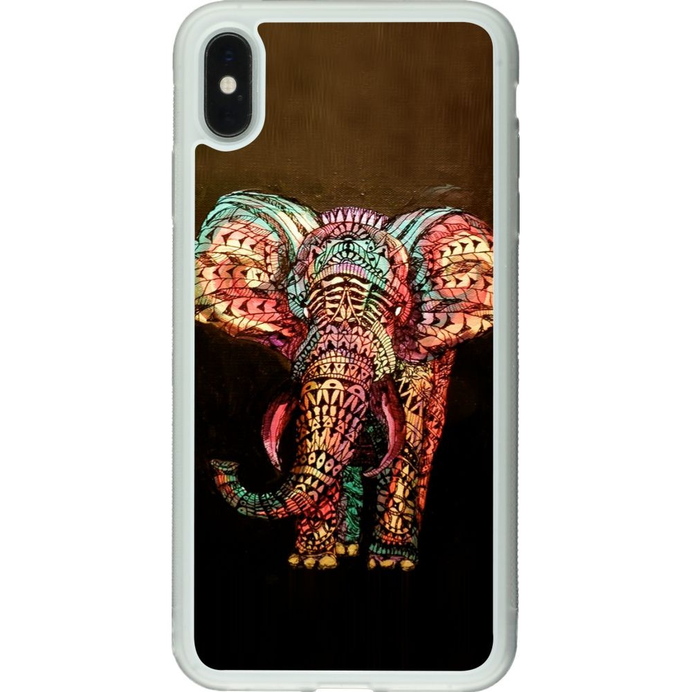 Coque iPhone Xs Max - Silicone rigide transparent Elephant 02