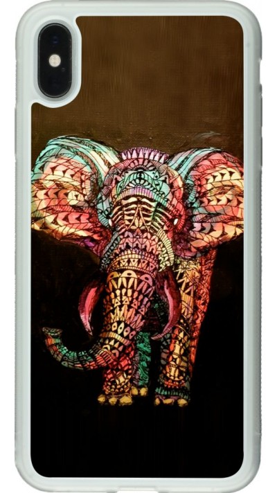 Coque iPhone Xs Max - Silicone rigide transparent Elephant 02