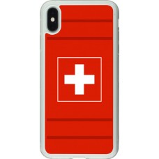 Hülle iPhone Xs Max - Silikon transparent Euro 2020 Switzerland