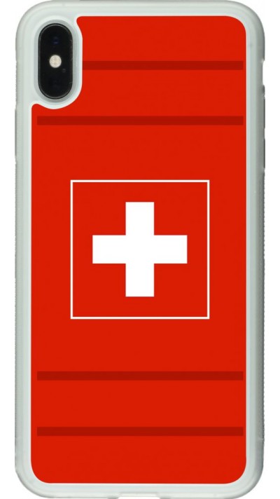 Hülle iPhone Xs Max - Silikon transparent Euro 2020 Switzerland