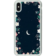 Hülle iPhone Xs Max - Silikon transparent Flowers space
