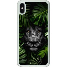 Coque iPhone Xs Max - Silicone rigide transparent Forest Lion