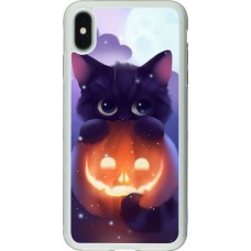 Hülle iPhone Xs Max - Silikon transparent Halloween 17 15