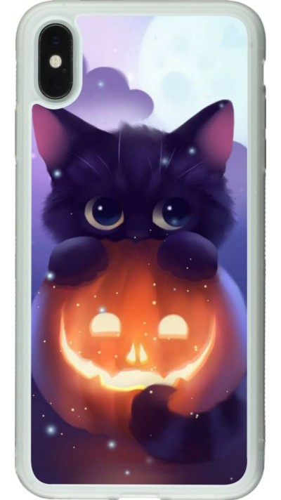 Hülle iPhone Xs Max - Silikon transparent Halloween 17 15