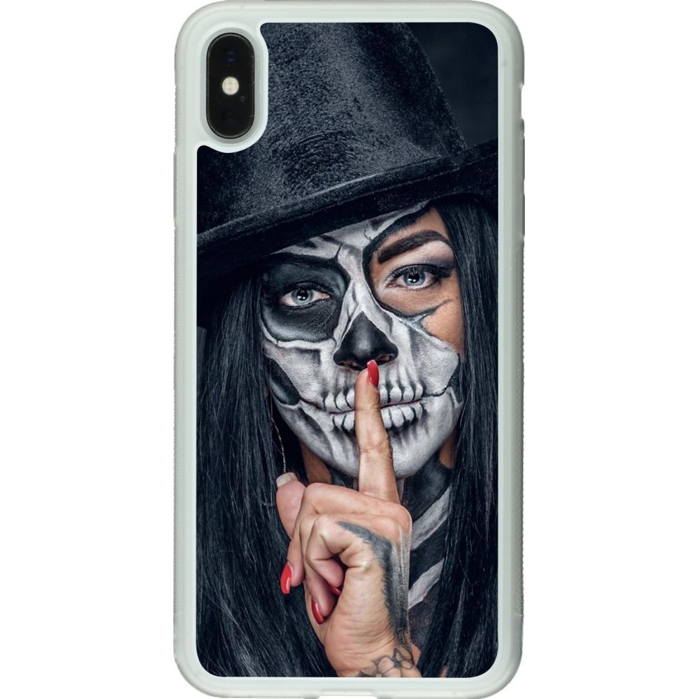 Coque iPhone Xs Max - Silicone rigide transparent Halloween 18 19