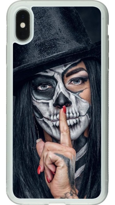 Hülle iPhone Xs Max - Silikon transparent Halloween 18 19