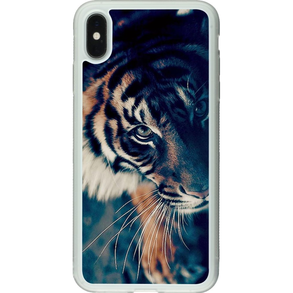 Coque iPhone Xs Max - Silicone rigide transparent Incredible Lion