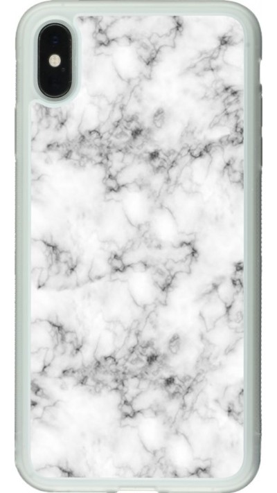 Coque iPhone Xs Max - Silicone rigide transparent Marble 01