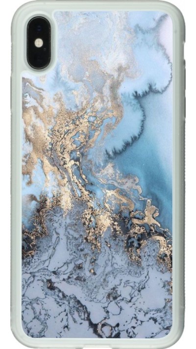 Coque iPhone Xs Max - Silicone rigide transparent Marble 04