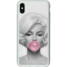 Coque iPhone Xs Max - Silicone rigide transparent Marilyn Bubble