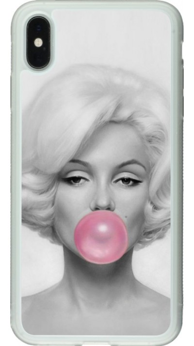 Hülle iPhone Xs Max - Silikon transparent Marilyn Bubble