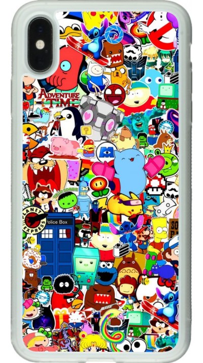 Coque iPhone Xs Max - Silicone rigide transparent Mixed cartoons