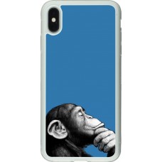 Coque iPhone Xs Max - Silicone rigide transparent Monkey Pop Art