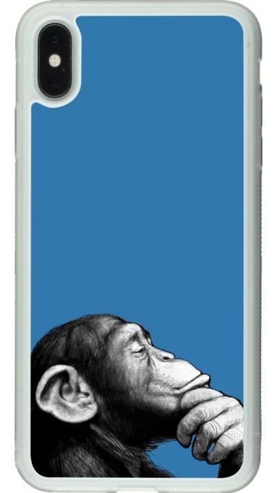 Coque iPhone Xs Max - Silicone rigide transparent Monkey Pop Art