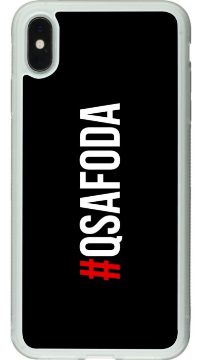 Coque iPhone Xs Max - Silicone rigide transparent Qsafoda 1