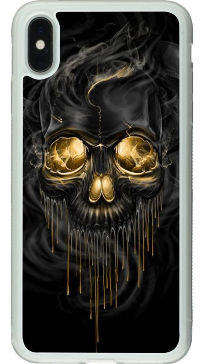 Hülle iPhone Xs Max - Silikon transparent Skull 02