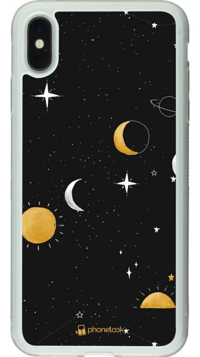 Coque iPhone Xs Max - Silicone rigide transparent Space Vect- Or