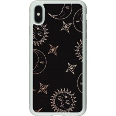 Coque iPhone Xs Max - Silicone rigide transparent Suns and Moons