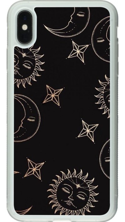 Coque iPhone Xs Max - Silicone rigide transparent Suns and Moons