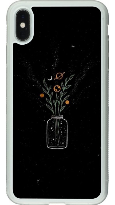 Coque iPhone Xs Max - Silicone rigide transparent Vase black